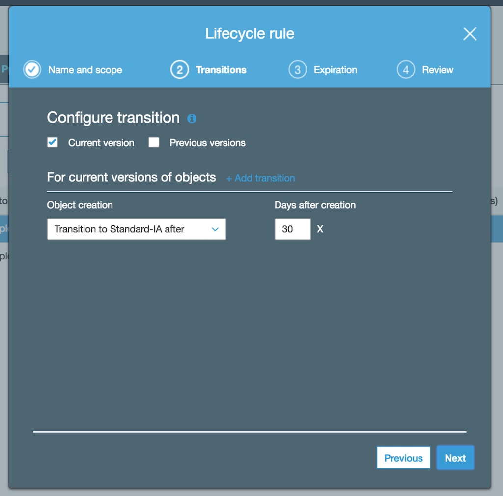 Amazon S3 Lifecycle rule